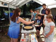 Traditionelle Zeltlagercrêpes.