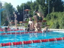 Wir schwimmen heute auch "normal".