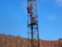 Action auf zwölf Meter Höhe.