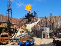 Explodierender Helikopter.