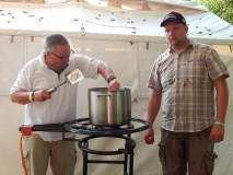 Küchendienst in Aktion.