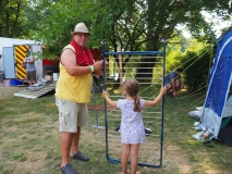 Der Wäscheständer kurz vor der Abreise.