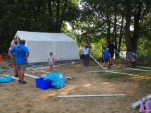 Ein Pavillon ist schon verschwunden.