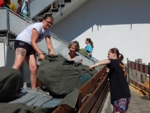 Jetzt sind die Zelte dran.